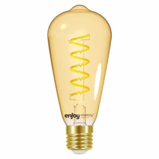 LED FILLAMENT SPIRAL AMBER | ST64 4.8W(>32w) E27 | 2000k | 350lm | {enjoysimplicity}™