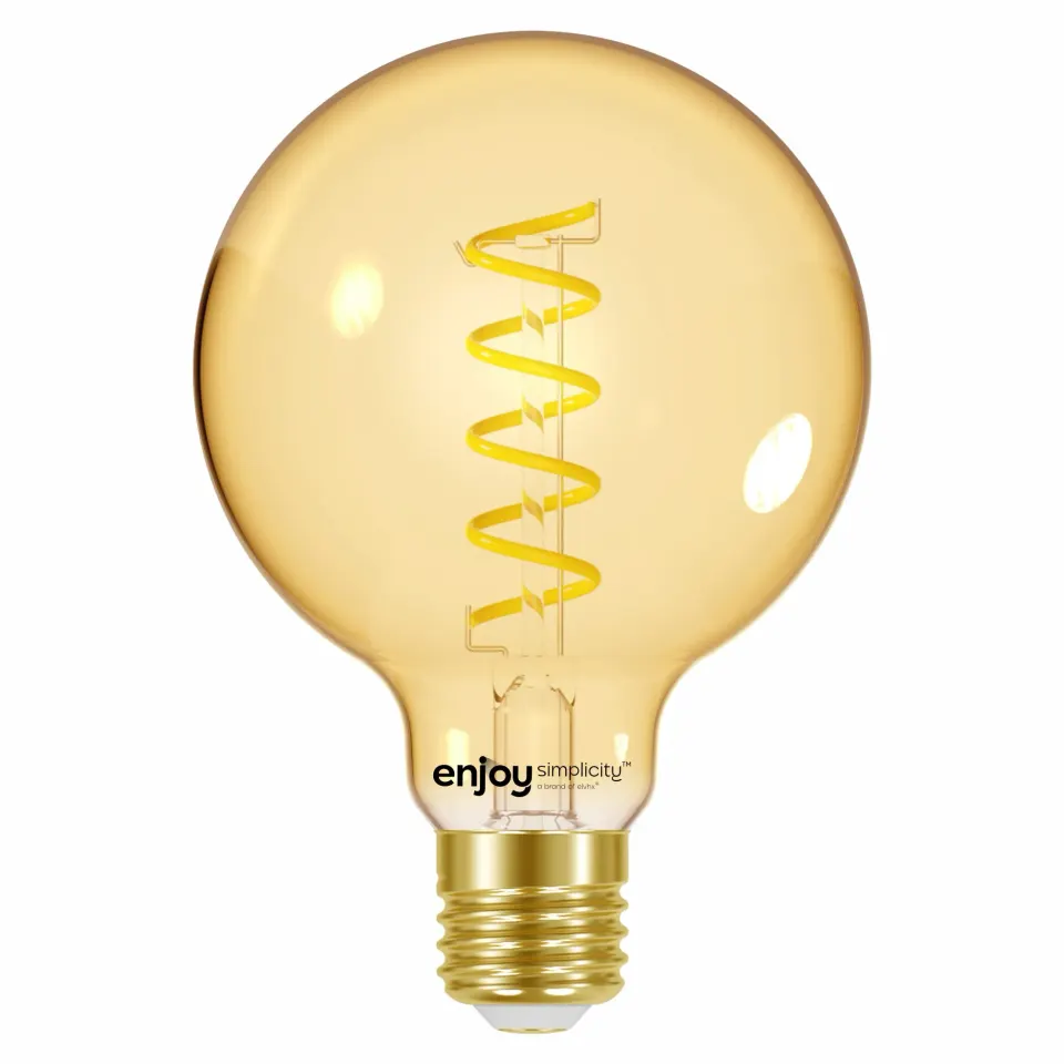 LED FILLAMENT SPIRAL AMBER | G95 4.8W(>32w) E27 | 2000k | 350lm | {enjoysimplicity}™