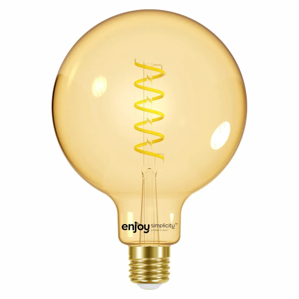 LED FILLAMENT SPIRAL AMBER | G125 4.8W(>32w) E27 | 2000k | 350lm | {enjoysimplicity}™