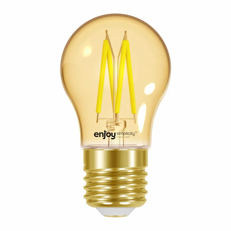 LED FILLAMENT AMBER DIM | P45 4W(>28w) E27 | 2000k | 300lm | {enjoysimplicity}™
