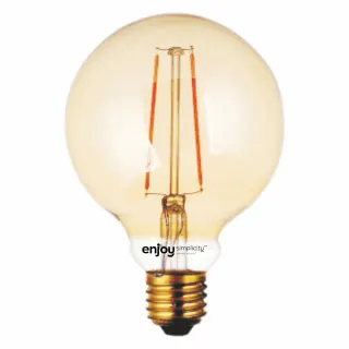 LED FILLAMENT DIM Amber Glass G95-2 | 2.5W Ε27 | 2200k | 200lm | {enjoysimplicity}™
