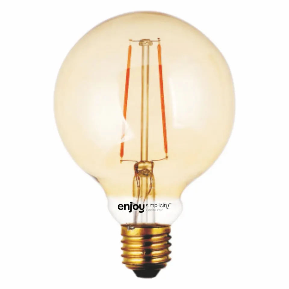 LED FILLAMENT DIM Amber Glass G95-2 | 2.5W Ε27 | 2200k | 200lm | {enjoysimplicity}™
