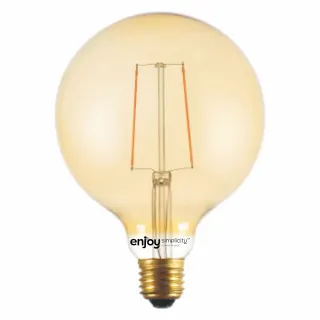 LED FILLAMENT DIM Amber Glass G125-2 | 2.5W Ε27 | 2200k | 200lm | {enjoysimplicity}™