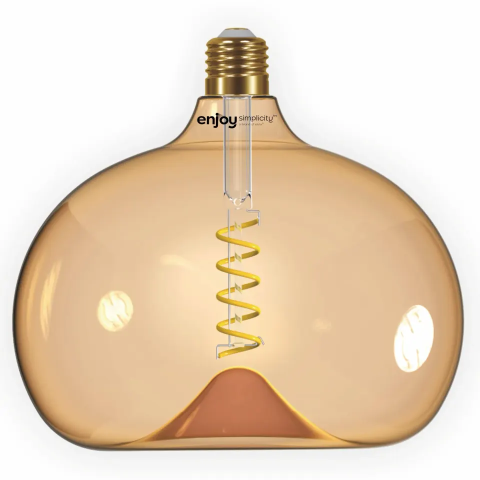 LED SPIRAL FILLAMENT DIM | G190 AMBER 4W(>25w) E27 | 2000k | 250lm | {enjoysimplicity}™