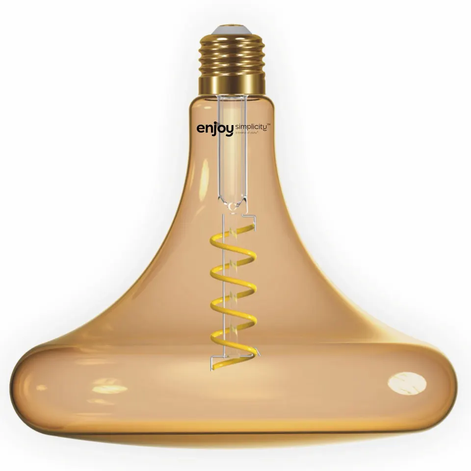 LED SPIRAL FILLAMENT DIM | T180 AMBER 4W(>25w) E27 | 2000k | 250lm | {enjoysimplicity}™