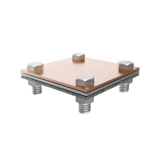 ΣΥΝΔΕΤΗΡΑΣ T/T 75×75: 2 TAINIEΣ 40x5mm | 3ΠΛΑΚΕΣ | St/tZn-Ss-Cu