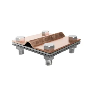 ΣΥΝΔΕΤΗΡΑΣ T/Α 75×75: TAINIA 40x5mm/ΑΓΩΓΟ Φ8-12mm | 3ΠΛΑΚΕΣ | St/tZn-Ss-Cu