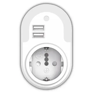 LED Night Light Sensor+2xUSB 5V 2.1A+Σούκο | 0.5W | 3000k | 12lm | {enjoysimplicity}™