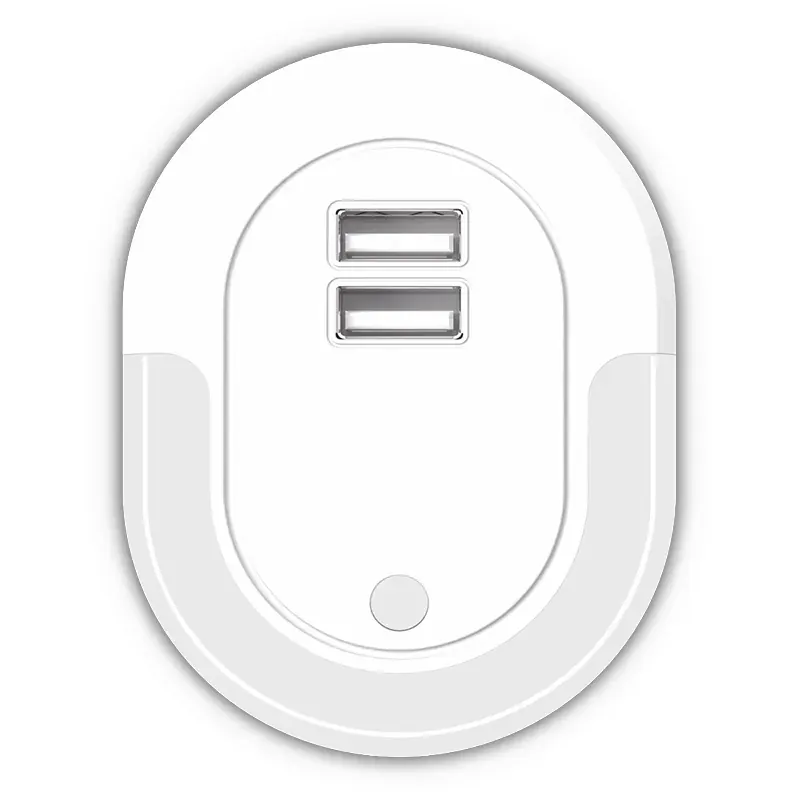 LED Night Light Sensor+2xUSB 5V 2.1A | 0.5W | 3000k | 12lm | {enjoysimplicity}™