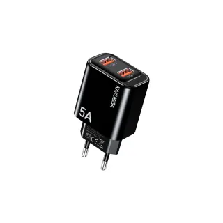 KSC-1665/B ΦΟΡΤΙΣΤΗΣ USB 2ΘΥΡΕΣ 5Α (ΜΑΥΡΟ ΧΡΩΜΑ)