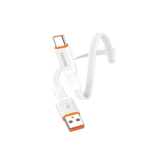 KSC-999/W ΚΑΛΩΔΙΟ ΠΛΑΚΕ USB ΣΕ TYPE C 1M PD30W (ΛΕΥΚΟ ΧΡΩΜΑ)