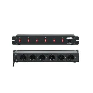 M-110-1 ΠΟΛΥΠΡΙΖΟ RACK 19” 1U 6 ΘΕΣΕΩΝ ΜΕ ΠΡΟΣΤΑΣΙΑ
