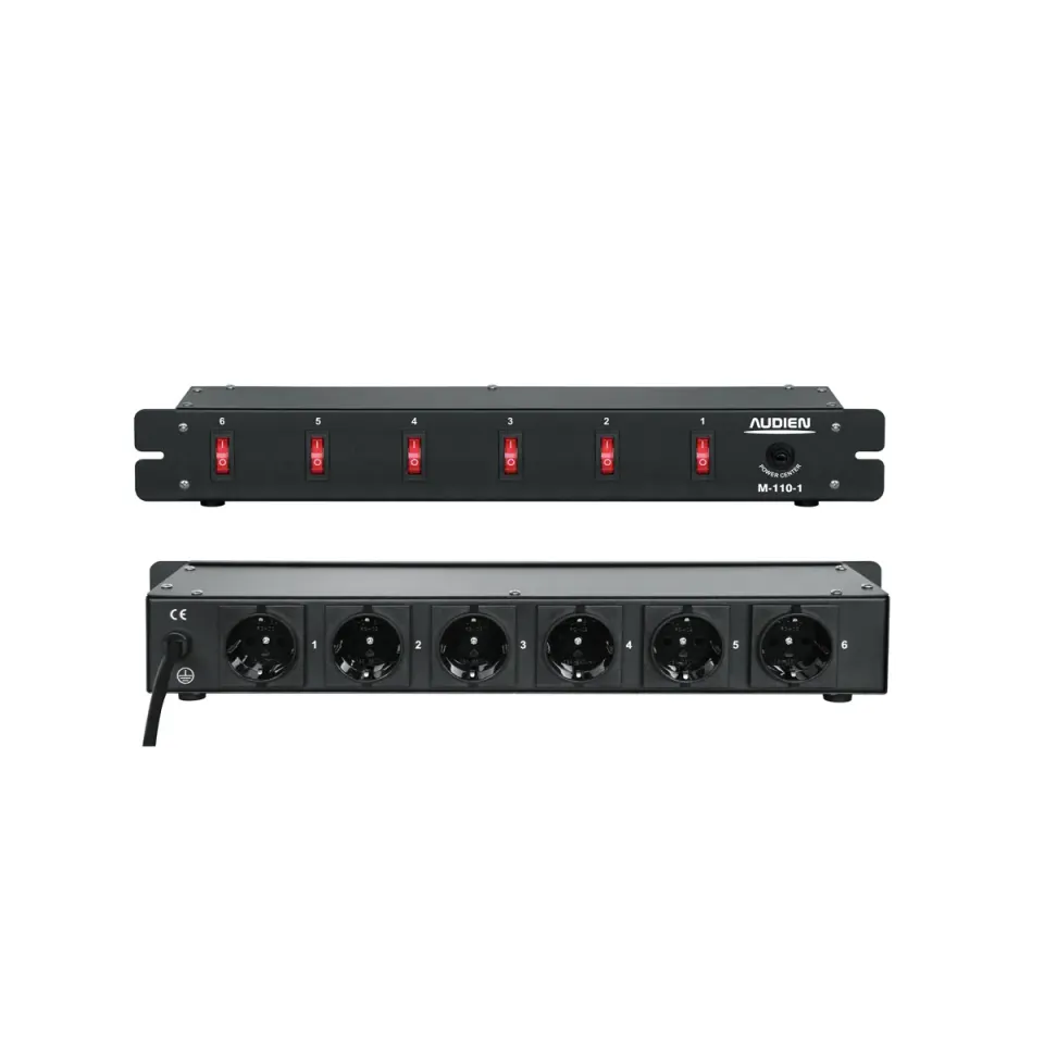 M-110-1 ΠΟΛΥΠΡΙΖΟ RACK 19” 1U 6 ΘΕΣΕΩΝ ΜΕ ΠΡΟΣΤΑΣΙΑ