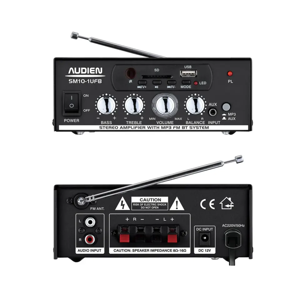 SM10-IUFB ΕΝΙΣΧΥΤΗΣ Hi-Fi 2x25Wrms 12V/220V