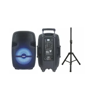 SM-1215A36 Επαναφορτιζόμενο ενεργό ηχείο 15″ με ασύρματα μικρόφωνα