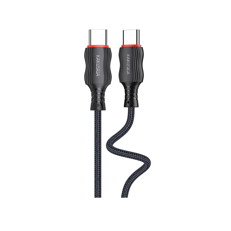 KSC-996/B/TC CHARGING DATA TYPE C 60W ΜΑΥΡΟ (2M)