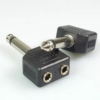 XS-P034 Adaptor 6,3mm σε 2×3,5mm (MONO)