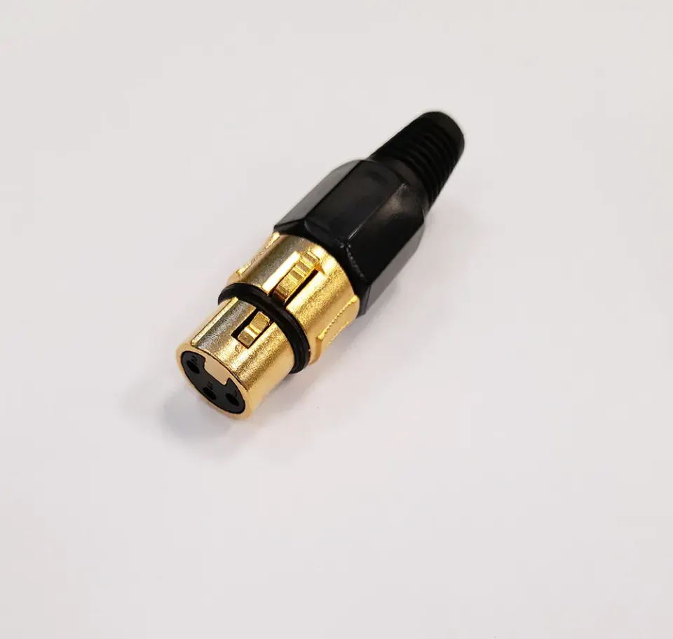 10790/BLACK ΕΠΙΧΡΥΣΟ ΘΗΛΥΚΟ XLR ΜΑΥΡΟ