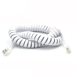 SM135-White/3m ΛΕΥΚΟ ΤΗΛ.ΣΠΙΡΑΛ 4P4C (3m)