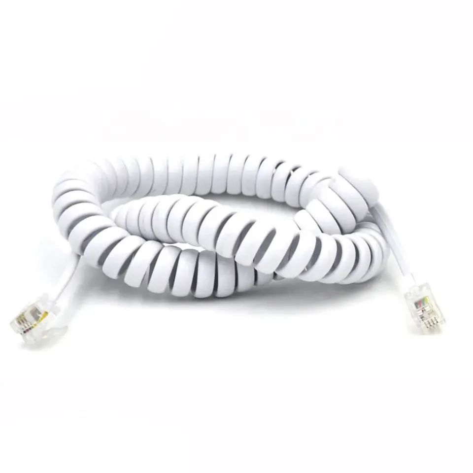 SM135-White/3m ΛΕΥΚΟ ΤΗΛ.ΣΠΙΡΑΛ 4P4C (3m)