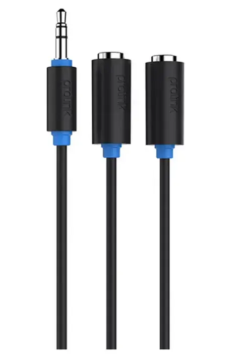 PB107-0030 PROLINK JACK 3.5mm ΑΡΣ – 2xJACK 3.5mm ΘΗΛ – 0,30m