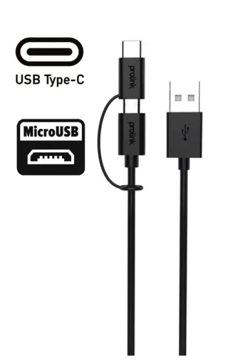 PB496-0100 PROLINK USB 2.0 A – micro USB+TYPE C – 1,00m