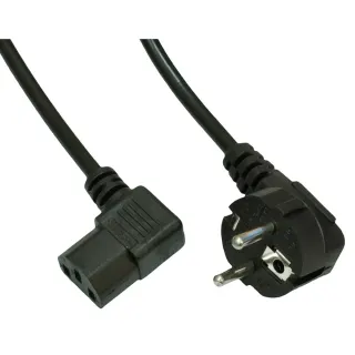 SP-PC-EU02 Καλώδιο τροφοδοσίας Η/Υ (ΓΩΝΙΑΚΟ) 1.5m
