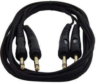 TPC016 ΚΑΛΩΔΙΟ 2 ΚΑΡΦΙΑ ΑΡΣENIKA 6,3mm -2 ΚΑΡΦΙΑ ΑΡΣENIKA 6,3mm 1,5m