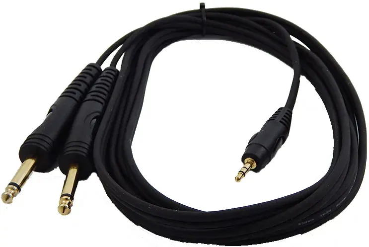 TPC-019A ΚΑΛΩΔΙΟ 2 ΚΑΡΦΙΑ ΑΡΣENIKA 6,3mm – 3,5mm ΑΡΣΕΝΙΚA 3.0m