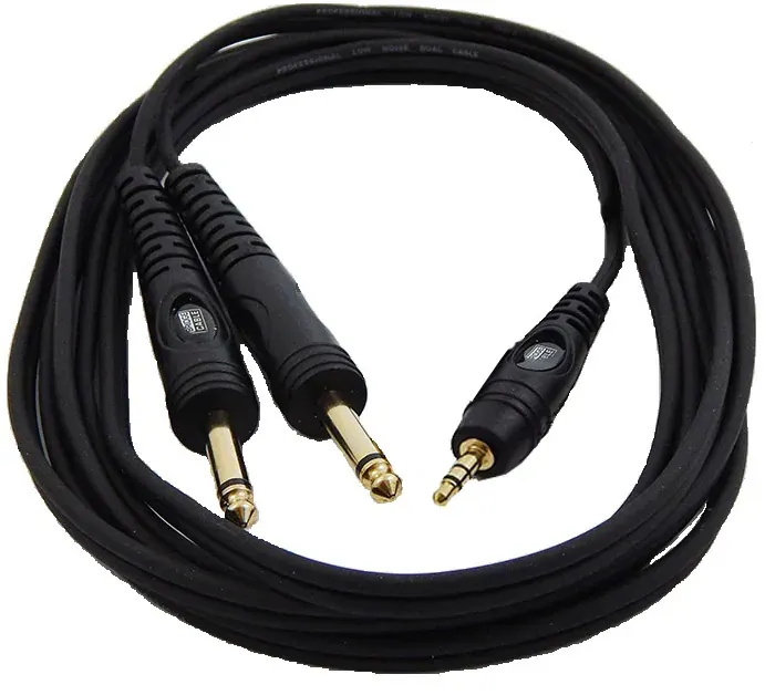 TPC-019 ΚΑΛΩΔΙΟ 2 ΚΑΡΦΙΑ ΑΡΣENIKA 6,3mm – 3,5mm ΑΡΣΕΝΙΚA 1,5m