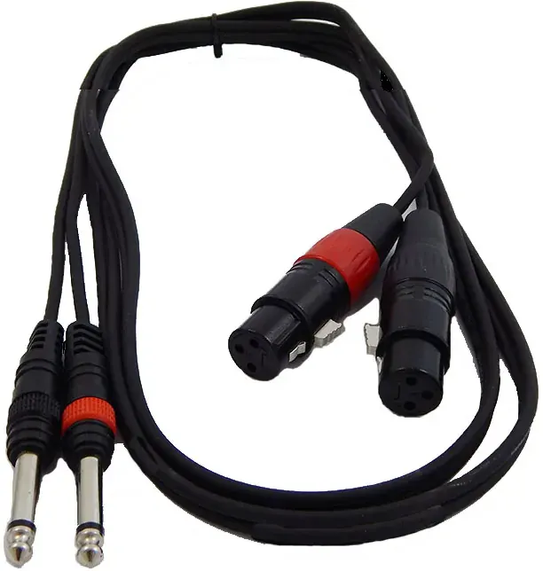 TPC-023 ΚΑΛΩΔΙΟ 2 ΚΑΡΦΙΑ6,3mm – 2 XLR ΘΗΛΥΚΑ 1,5m