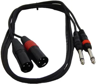 TPC-022 ΚΑΛΩΔΙΟ 2 ΚΑΡΦΙΑ6,3mm – 2 XLR ΑΡΣΕΝΙΚA 1,5m