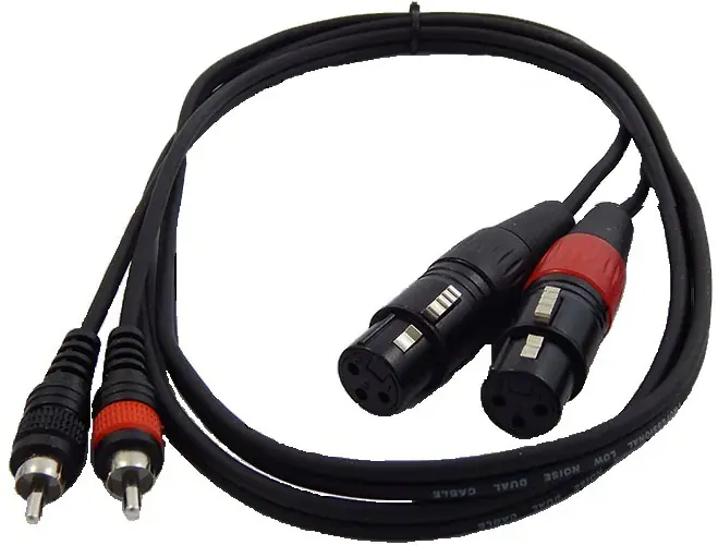 TPC-021 ΚΑΛΩΔΙΟ 2 RCA ΑΡΣΕΝΙΚΑ – 2 XLR ΘΗΛΥΚΑ 1,5m