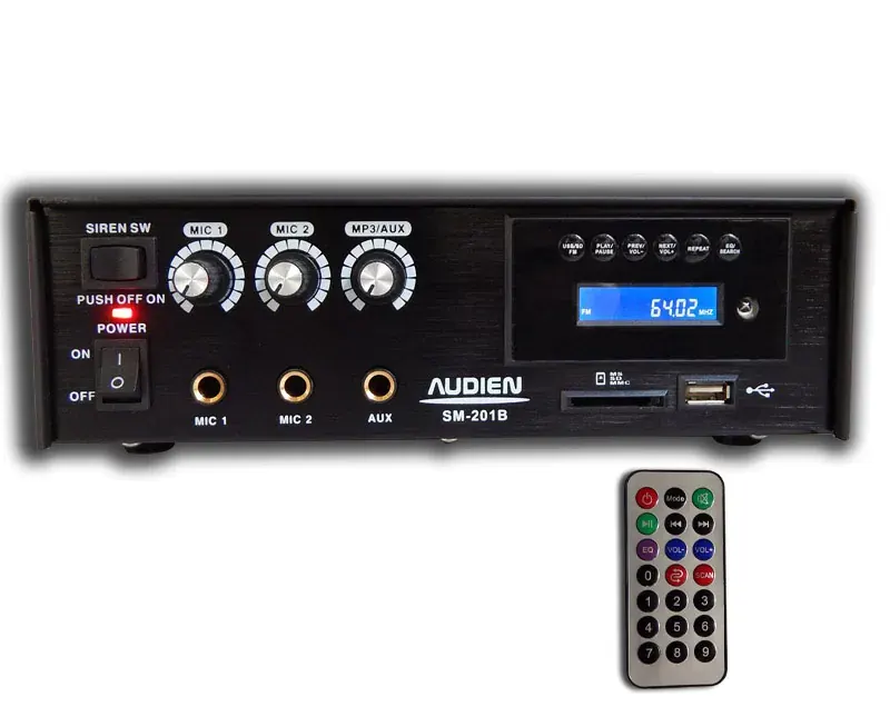 SM-201B ΜΙΚΡΟΦΩΝΙΚΟΣ ΕΝΙΣΧΥΤΗΣ 12V & 220V