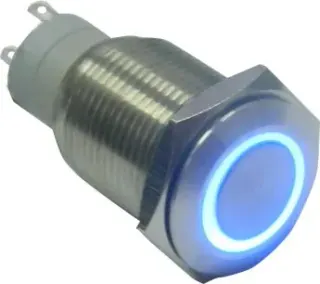 SW16F-Z1-S-R-Β-220V ΔΙΑΚΟΠΤΗΣ Φ16mm 220V με ΜΠΛΕ ΦΩΤΙΣΜΟ