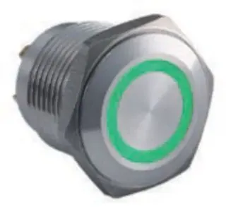 SW16F-M1-S-R-B-220V ΜΠΟΥΤΟΝ Φ16mm 220V με ΜΠΛΕ ΦΩΤΙΣΜΟ