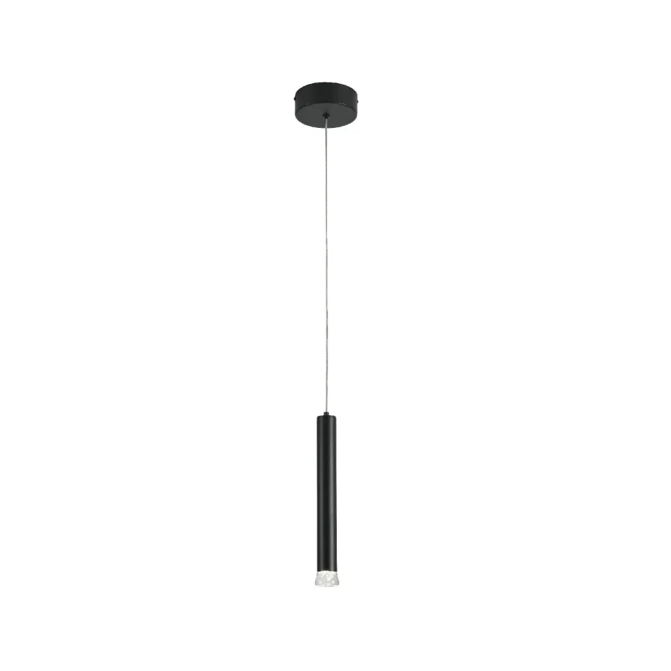 ΚΡΕΜΑΣΤΟ ΦΩΤΙΣΤΙΚΟ LED ACA KY011NC25BK RAPENZO ΑΜΜΩΔΕΣ ΜΑΥΡΟ ΑΛΟΥΜΙΝΙΟ 6W 2800K-3200K-4000K 240LM IP20 Φ30MMXH300MM