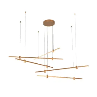 ΚΡΕΜΑΣΤΟ ΦΩΤΙΣΤΙΚΟ LED ACA KY011EC46QGD MAST ΜΑΤ ΧΡΥΣΟ ΑΛΟΥΜΙΝΙΟ + ΣΙΛΙΚΟΝΗ 50W 2800K-3200K-4000K 2000LM IP20 1000MMX5