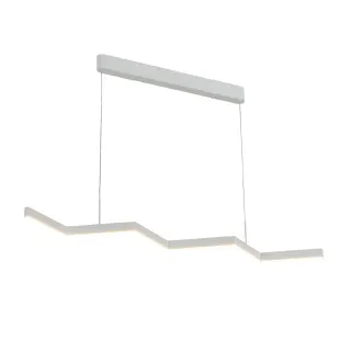 ΚΡΕΜΑΣΤΟ ΦΩΤΙΣΤΙΚΟ LED ACA KY011AD25WH ZIGZAG ΑΜΜΩΔΕΣ ΛΕΥΚΟ ΑΛΟΥΜΙΝΙΟ + ΣΙΛΙΚΟΝΗ 30W 2800K-3200K-4000K 1200LM IP20 1200MM