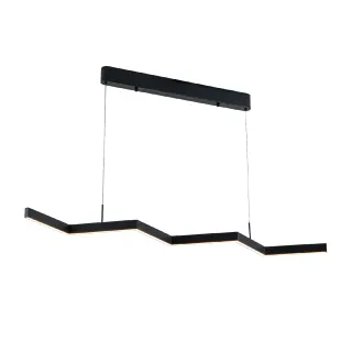 ΚΡΕΜΑΣΤΟ ΦΩΤΙΣΤΙΚΟ LED ACA KY011AD25BK ZIGZAG ΑΜΜΩΔΕΣ ΜΑΥΡΟ ΑΛΟΥΜΙΝΙΟ + ΣΙΛΙΚΟΝΗ 30W 2800K-3200K-4000K 1200LM IP20 1200MM