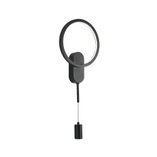 ΕΠΙΤΟΙΧΙΟ ΦΩΤΙΣΤΙΚΟ LED ACA KY011BFBK LOOP ΑΜΜΩΔΕΣ ΜΑΥΡΟ ΑΛΟΥΜΙΝΙΟ + ΣΙΛΙΚΟΝΗ 15W 2800K-3200K-4000K 480 LM IP20 250MM