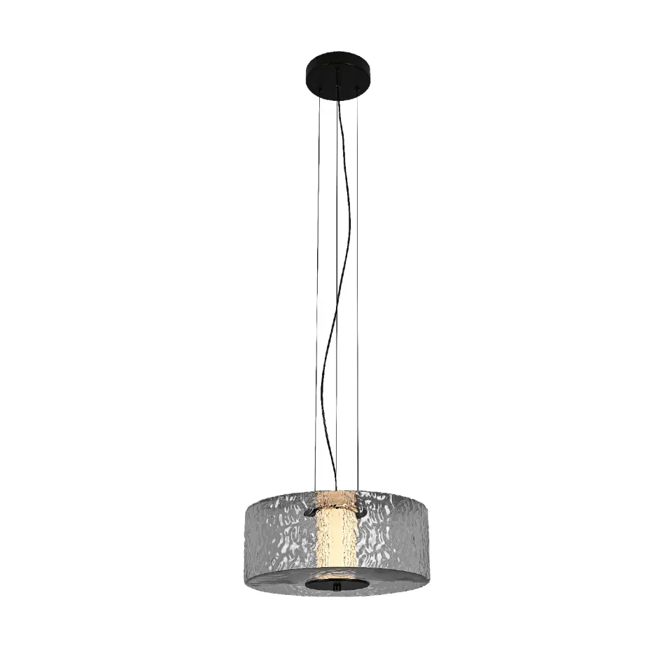 ΚΡΕΜΑΣΤΟ ΦΩΤΙΣΤΙΚΟ ACA HMD24153A ΜΑΥΡΟ ΔΙΑΦΑΝΕΣ LED 12W 3000K IP20 D36XH120CM