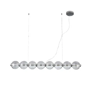 ΚΡΕΜΑΣΤΟ ΦΩΤΙΣΤΙΚΟ ACA HM2508 ΧΡΩΜΙΟ ΔΙΑΦΑΝΕΣ LED 27W 3000K IP20 L130XW15XH120CM