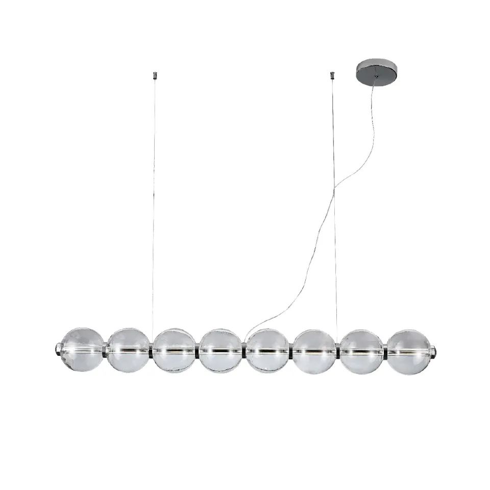 ΚΡΕΜΑΣΤΟ ΦΩΤΙΣΤΙΚΟ ACA HM2508 ΧΡΩΜΙΟ ΔΙΑΦΑΝΕΣ LED 27W 3000K IP20 L130XW15XH120CM