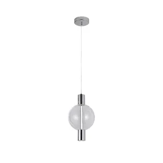 ΚΡΕΜΑΣΤΟ ΦΩΤΙΣΤΙΚΟ ACA HM25139SM ΧΡΩΜΙΟ ΔΙΑΦΑΝΕΣ LED 5W + DOWNLIGHT 5W 3000K IP20 D20XH120CM