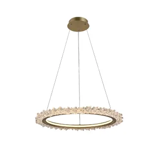 ΚΡΕΜΑΣΤΟ ΦΩΤΙΣΤΙΚΟ ACA HM251784GR ΧΡΥΣΟ LED 60W 2700K-3000K-4000K IP20 D60+D40XH120CM