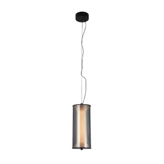 ΚΡΕΜΑΣΤΟ ΦΩΤΙΣΤΙΚΟ ACA HM250481SM ΜΑΥΡΟ ΦΙΜΕ ΓΥΑΛΙ LED 15W 2700K-3000K-4000K IP20 D15XH120CM
