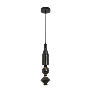 ΚΡΕΜΑΣΤΟ ΦΩΤΙΣΤΙΚΟ ACA HM2503ABC ΜΑΥΡΟ ΦΙΜΕ ΓΥΑΛΙ LED 15W 3000K-4000K-6000K IP20 D19XH150CM