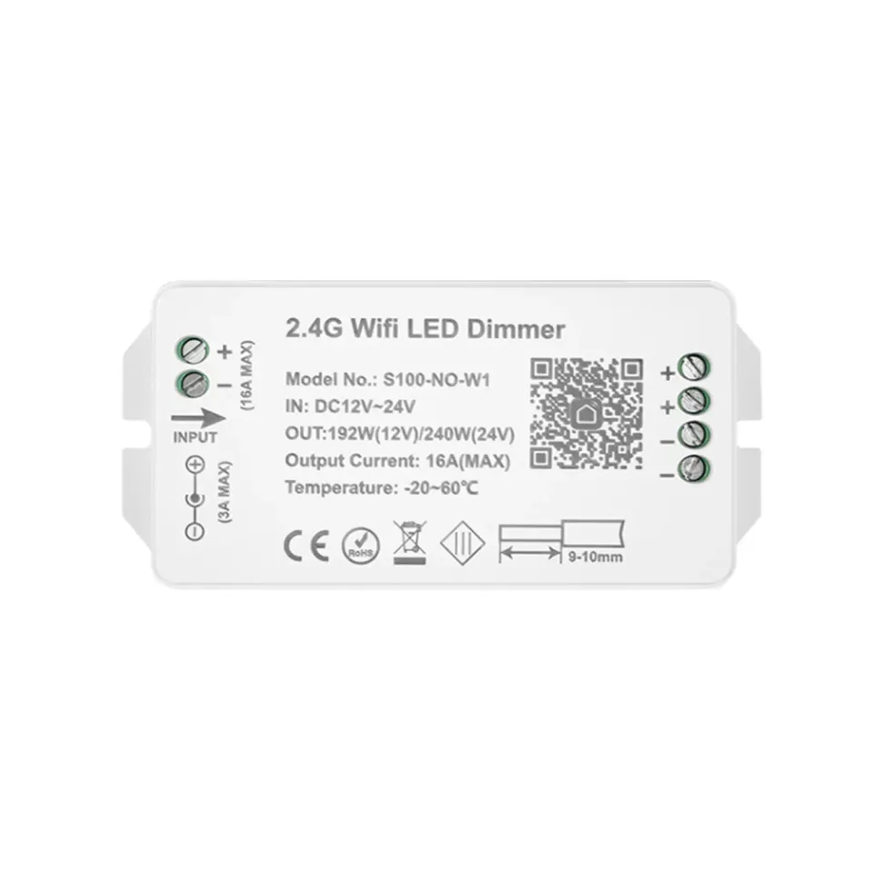 WIFI ΜΟΝΟΧΡΩΜΗΣ LED DIMMER DC12-24V 10A