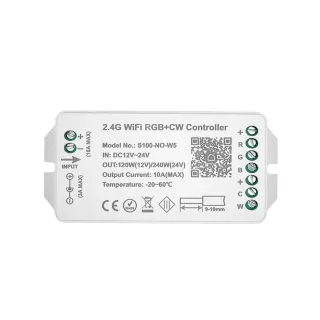 WIFI RGB+CCT LED ΔΕΚΤΗΣ DC12-24V 10A